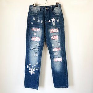 Distressed jeans